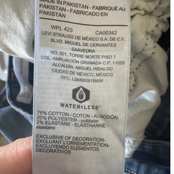 Levi Strauss Mid Rise Bootcut Women's W27 L30 Blue Jeans Cotton Blend Stretch - Picture 7 of 7